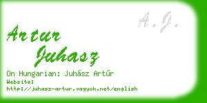 artur juhasz business card